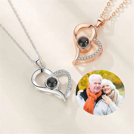 Personalized Fashion Heart Shaped Photo Necklace