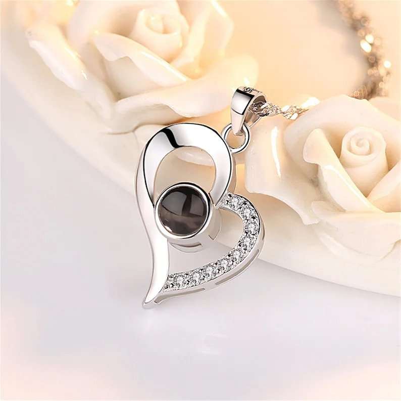 Personalized Fashion Heart Shaped Photo Necklace